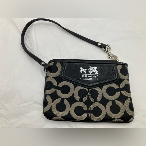 Coach Charcoal Signature Wristlet - Picture 9 of 12